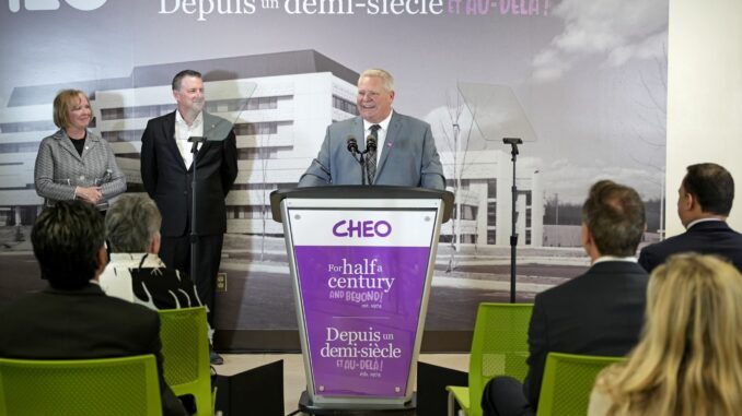 Ontario Premier Doug Ford Congratulates CHEO on its 50th Anniversary (source: X / @FordNation)